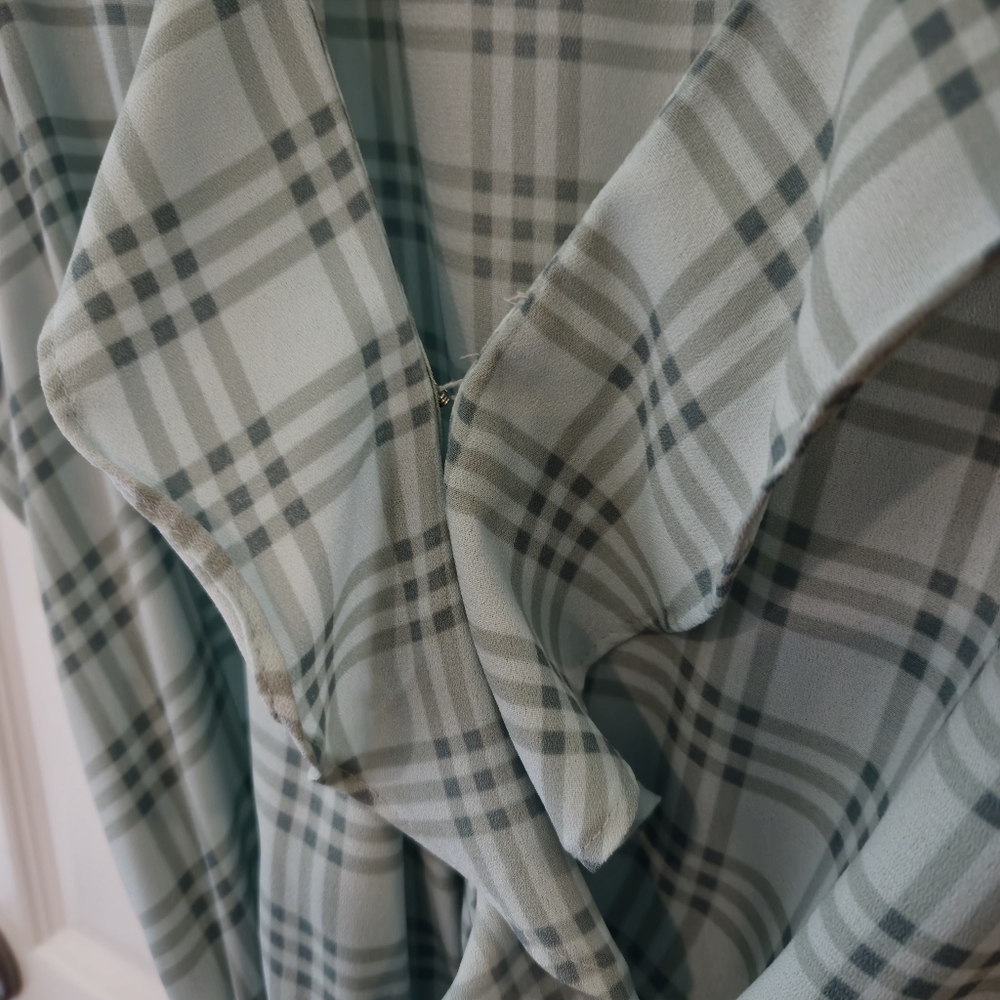 Lauren Conrad Plaid Ruffle Wrap Dress - Picture 5 of 16
